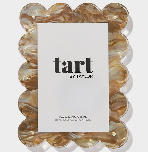 Brown Marbled Acrylic Picture Frame | Large