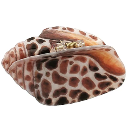 Conch Shell Hair Clip | Brown