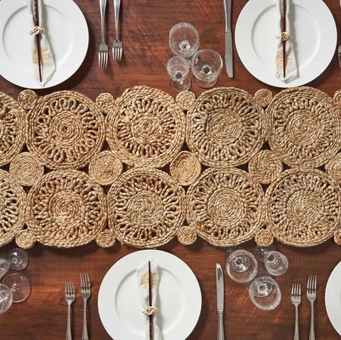 Detailed Braided Jute Table Runner
