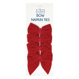 Velvet Bow Napkin Ties | Set of 4