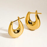 Quinn 18K Classic Droplet Hoop Earring