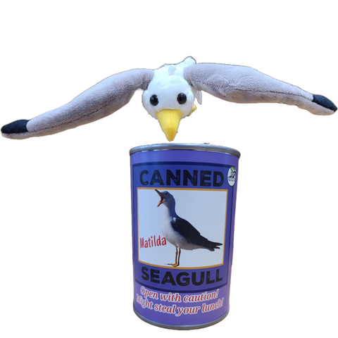Matilda the Canned Seagull - Eco-Friendly and Recycled Gift: Pop Top Lid