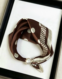 Satin Scarf with Pearl Clasp | Cafe Dots