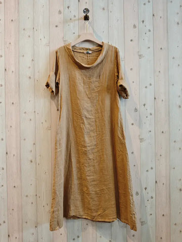 Linen Boatneck Dress