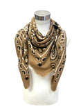 Large Woolen Square Bandana | Caramel