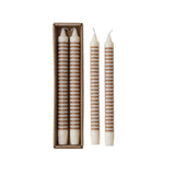 Unscented Striped Taper Candles in Box