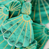 Turquoise Shell Statement Earrings
