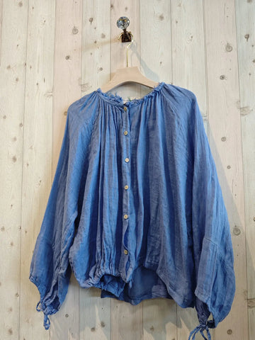 Linen Long Sleeve Blouse