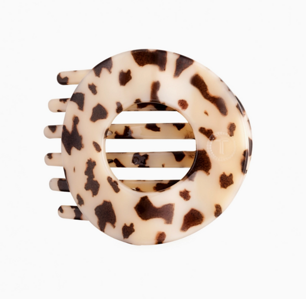 Blonde Tortoise | Large Flat Circle Hair Clip