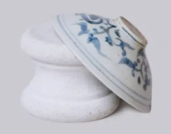Small Blue and White Porcelain Lotus Conical Bowl
