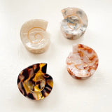 Cora Round Swirly Seashell Clip