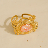 Crablin Vintage Pearl Crab Ring | 18K Gold Non-Tarnish