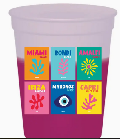 Travel Books Color Changing Mood Stadium Cups