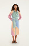 Farm Rio Cutwork Stripes Long Sleeve Chemise