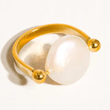 Déodat 18K Gold Non-Tarnish Baroque Pearl Ring
