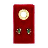 Red & Green Pear-Shaped Cz Studs