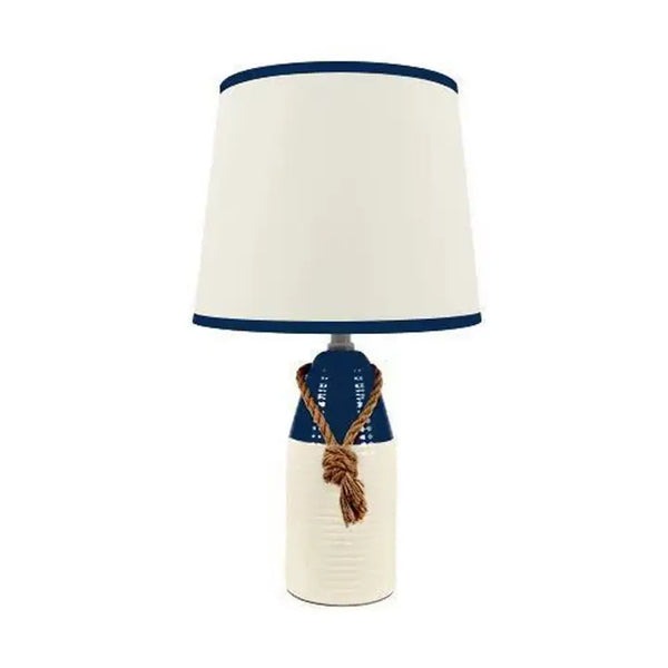 Ceramic Buoy with Rope 17" Table Lamp