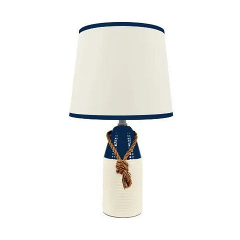 Ceramic Buoy with Rope 17" Table Lamp