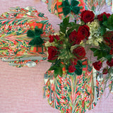 Christmas Marble Scalloped Paper Placemats | Set of 24