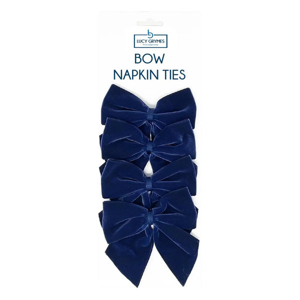 Velvet Bow Napkin Ties | Set of 4