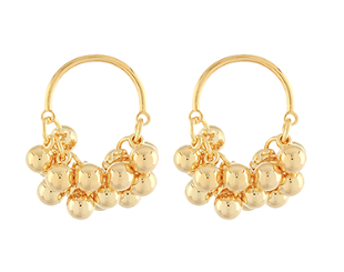 Gold Ball Dangle Earring