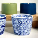 Blue Vine Chinoiserie Candle - Beachwood