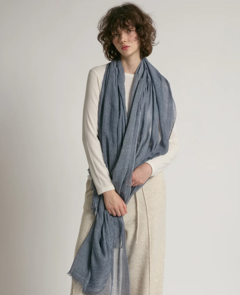 Sheer Cotton Long Scarf