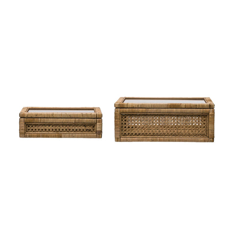 Rattan & Wood Display Boxes