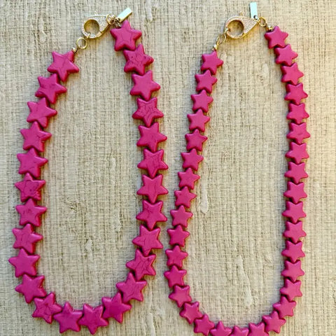 Sea Star Necklace - Large - Bubble Gum Pink