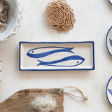 Rectangular Stoneware Fish Plate