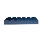 Navy Scalloped Tray