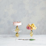 Glass Pedestal w/ Pear Shaped Base