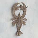 Seagrass & Metal Lobster Wall Hanging