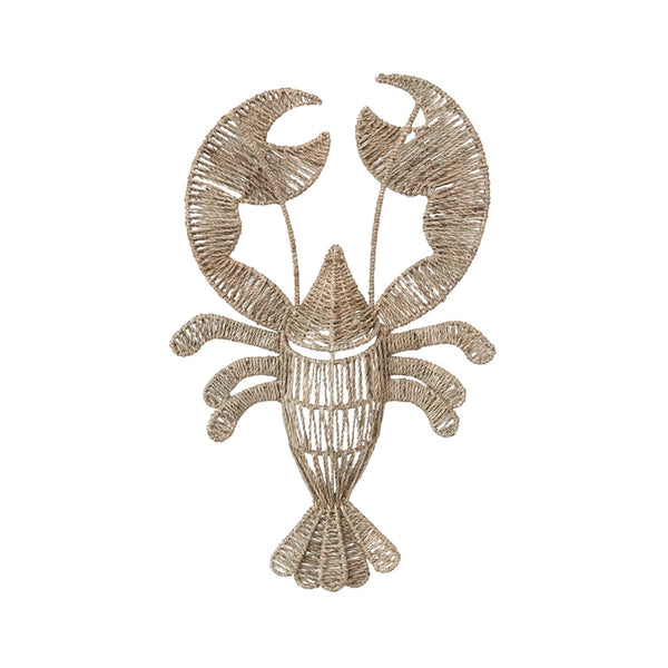 Seagrass & Metal Lobster Wall Hanging