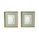 Wood Framed Wall Décor w/ Embossed Resin Botanicals
