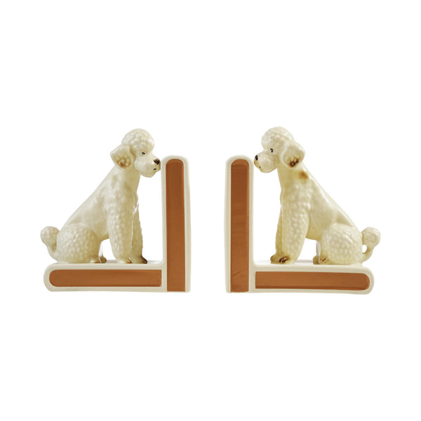 Vintage Poodle Shaped Bookends (Set of 2)