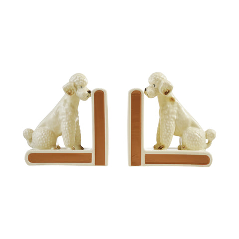 Vintage Poodle Shaped Bookends (Set of 2)