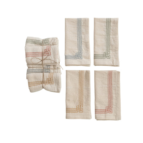 Cotton Napkins w/ Embroidery