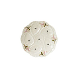 Scalloped Oyster Plate with Flowers