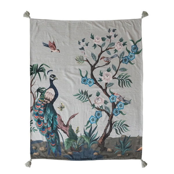 60"L x 50"W Fabric Blend Chenille Throw