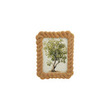 7"W x 9"H Resin Rope Photo Frame, Gold Finish