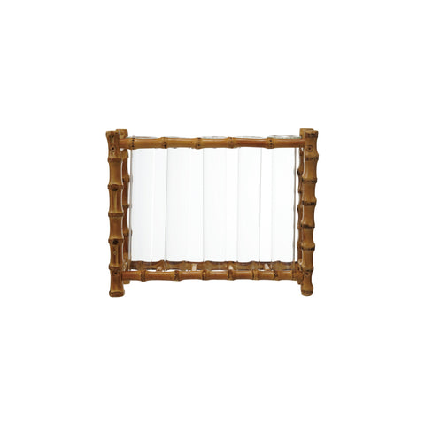 Bamboo Stand with 5 Glass Test Tube Vases