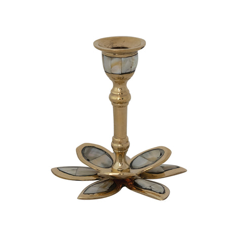 Brass Flower Shaped Taper Holder