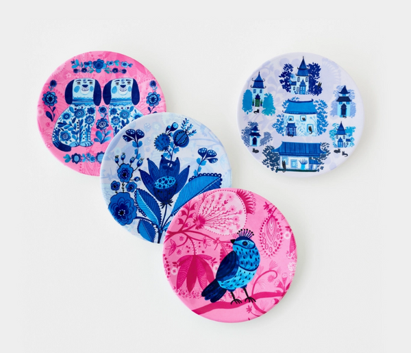 Melamine Blue and White Small Dish | Botanical