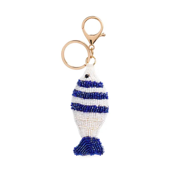 Fish Beaded Bag Charm/Key Ring