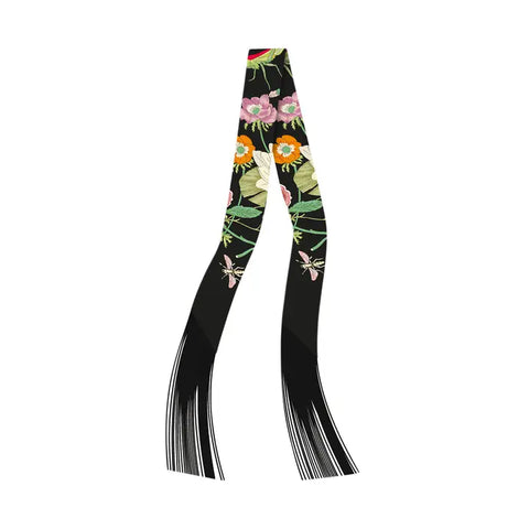 Frilly Scarf with Fringe - C
