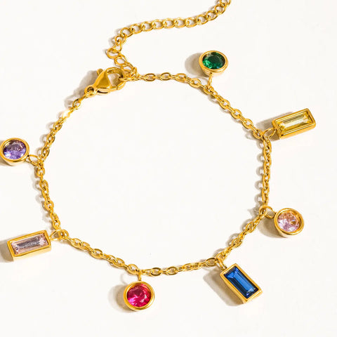 Multi Cz Tassel Bracelet