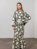 Jacquard Floral Printed Sweater