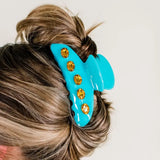 Sea Glass Hair Claw - Blue