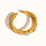 Lindy 18K Gold Non-Tarnish Layered Stone Ring